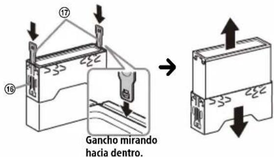 Gancho mirando hacia dentro.