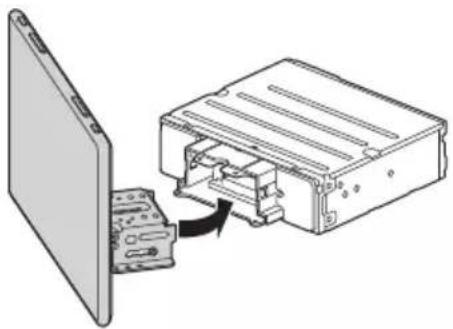SONY XAV-9550ES - ⑥ Anbringen des Displays am Gerät - 1