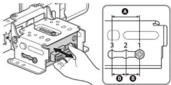 SONY XAV-9550ES - Einstellen der Tiefe der Displayposition - 2