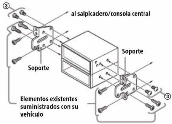 al salpicadero/consola central Soporte Soporte Elementos existentes suministrados con su vehículo