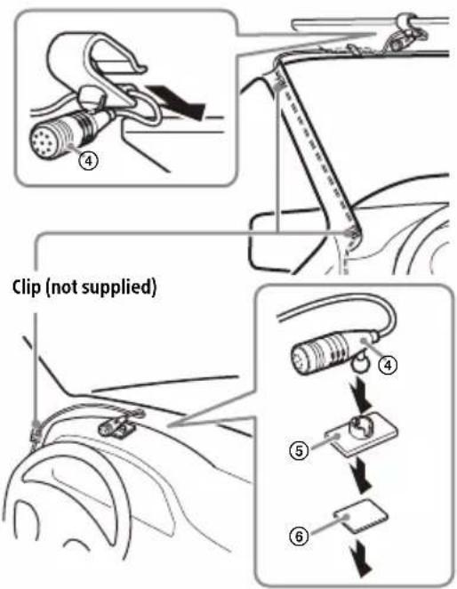 SONY XAV-9550ES - Installing the microphone - 1