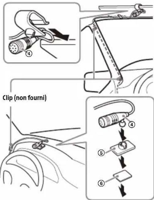 SONY XAV-9550ES - Installation du microphone - 1