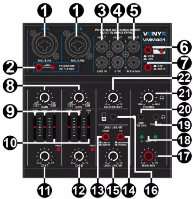 Vonyx VMM401 - ECHO EFFECT - 1