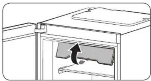 SAMSUNG RZ32C7CBEB1 - Het deksel van de bovenste plank openen (alleen bepaalde modellen) - 1