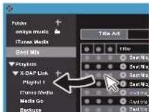 ONKYO PD-S10B - Skapa en spellista med "X-DAP Link" - 4