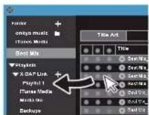 ONKYO PD-S10B - Cómo crear una lista de reproducción con "X-DAP Link" - 4