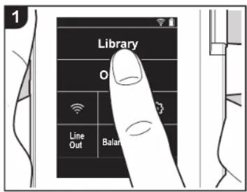 ONKYO PD-S10B - Wiedergeben von Musik in der "Bibliothek" - 1