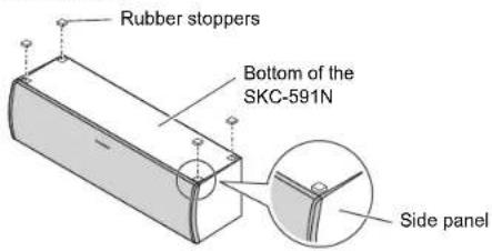 ONKYO HT-S7800 - Using the Rubber Stoppers for a More Stable Platform - 1