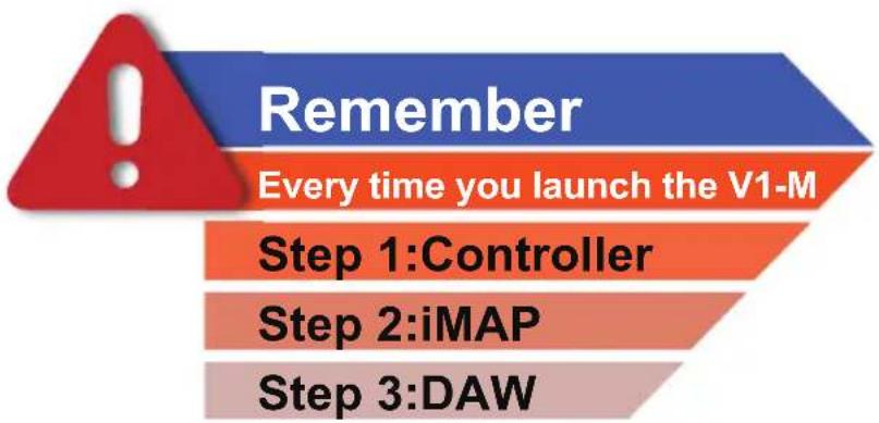 icon V1-M - iMAP の DAW ボタンに DAW を割り当てる方法について - 2