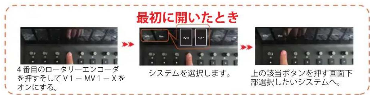 icon V1-X - 2.接統る3つDAWを設定します。 - 1