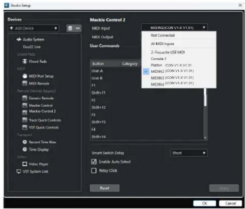 icon V1-X - 2.接統る3つDAWを設定します。 - 4