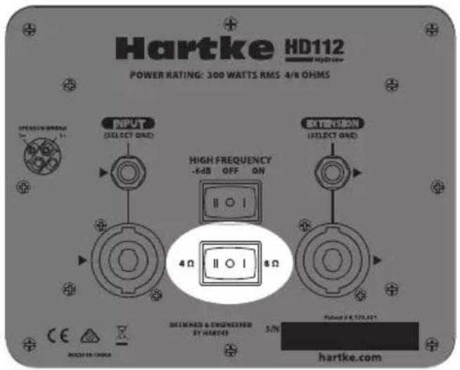 Hartke HD410 - HD112 - Impedanzauswahl - 1