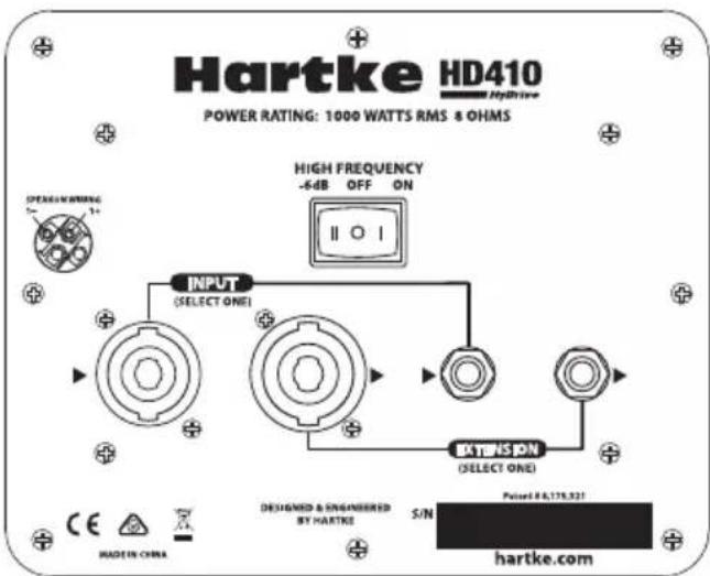 Hartke HD410 - Verbinden der HD-Box - 1