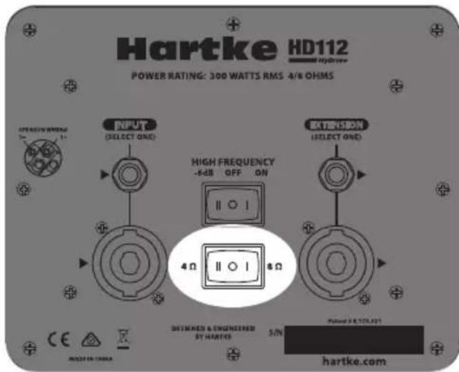 Hartke HD112 - HD112 - Impedanzauswahl - 1