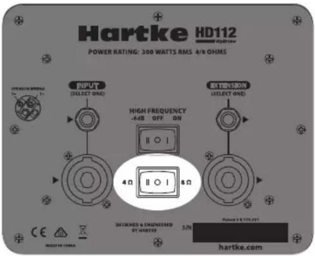 Hartke HD210 - HD112 - Impedanzauswahl - 1