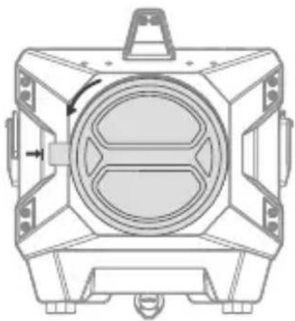 GODOX Knowled MG2400BI - Montage/démontage du couvercle de protection de la tête de la lampe - 2