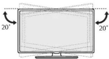 LG 55UN343H0UA - Adjusting the Angle of the TV to suit view - 1