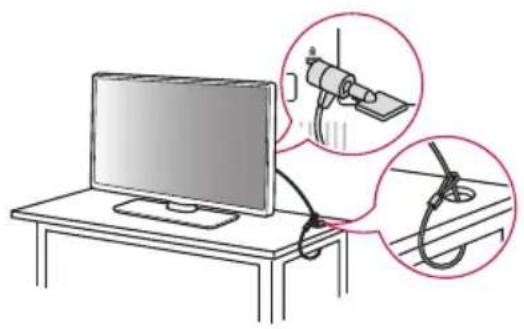 LG 55UN343H0UA - Utilisation du système de sécurité Kensington (en option) - 1