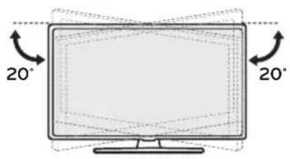 LG 55UN343H0UA - Réglage de l'angle du téléviseur afin d'optimiser le visionnement - 1