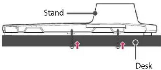 LG 55UN343H0UA - Attaching the TV to a desk - 2