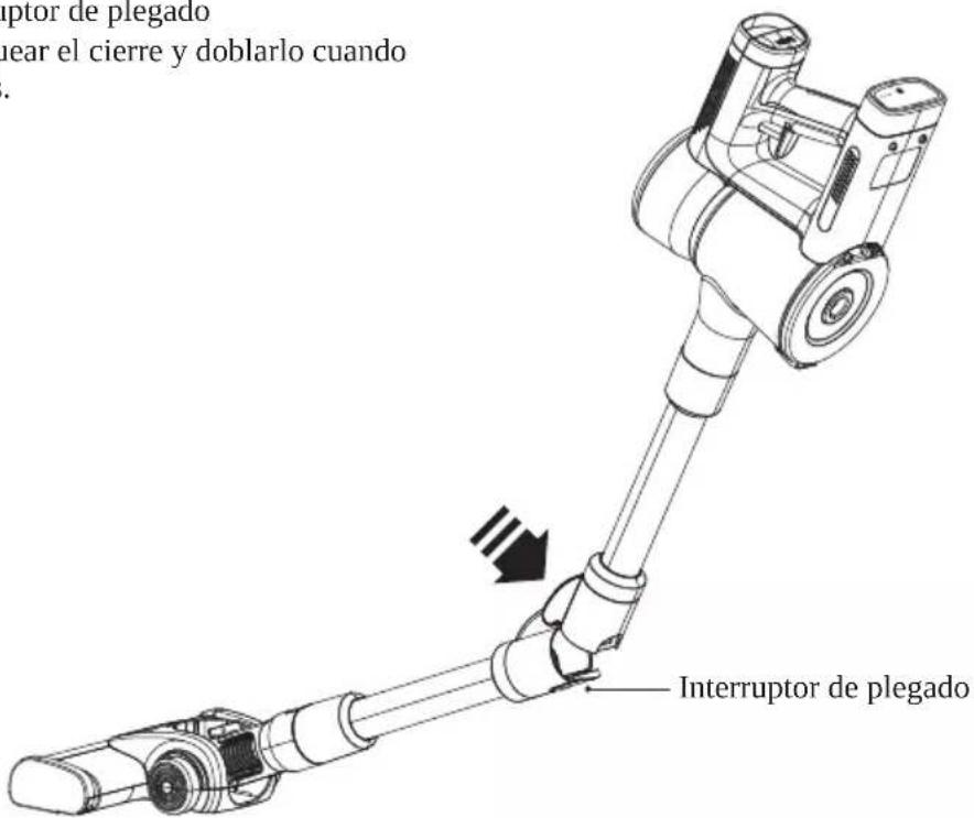 uptor de plegado near el cierre y doblarlo cuando . Interruptor de plegado