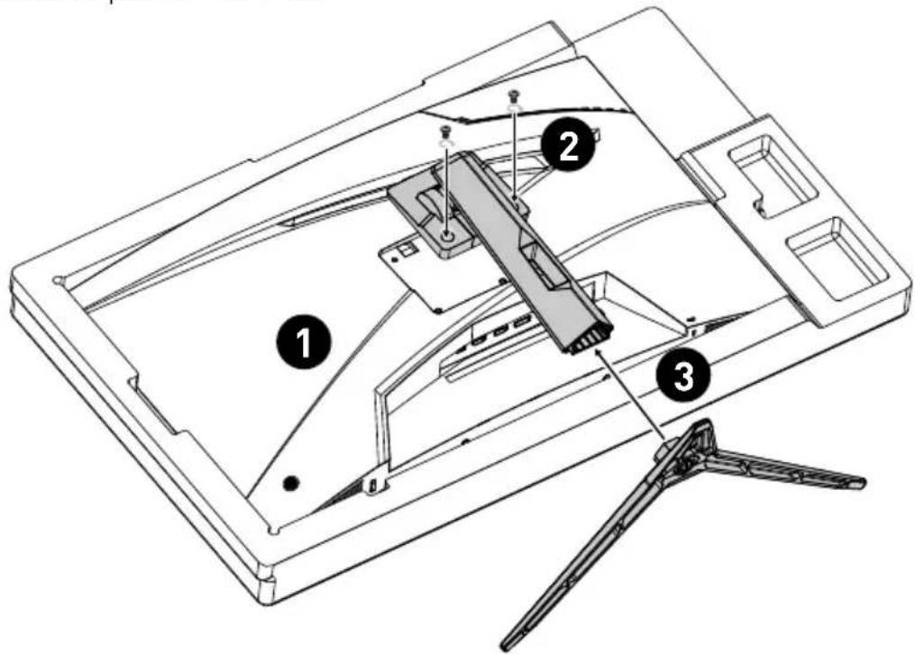 MSI G27C3F - Installation du pied de support - 1