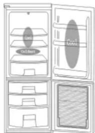 CANDY CCG1S 518EWX - Where to store your foods in the fridge - 1