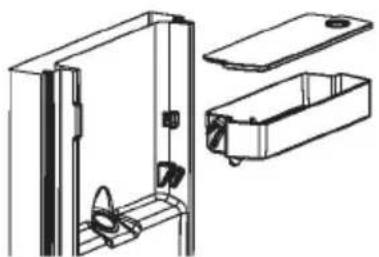 CANDY CCH1T518DW - Avant dutiliser le distributeur deau pour la première fois, retirez et nettoyez le réservoir deau situé à lintérieur du compartiment de réfrigération. - 2
