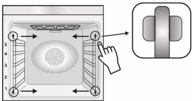 CANDY FCM615XRE0 - INSTRUCTION FOR REMOVAL AND CLEANING OF THE SIDE RACKS - 1