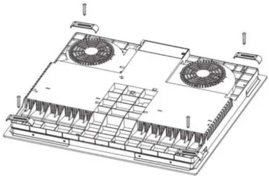 CANDY PCI30BCI642CBB - Emplacement des étriers de fixation - 3