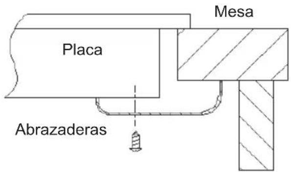CANDY PCI30BCI642CBB - Colocar las abrazaderas de fijación - 1