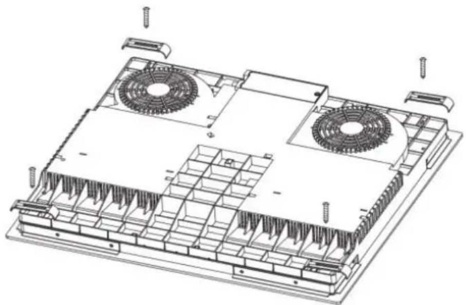 CANDY PCI30BCI642CBB - Posizionamento delle staffe di fissaggio - 2