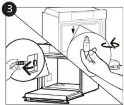 CANDY FCM665VX - Changing the Bulb (depends on model) - 3