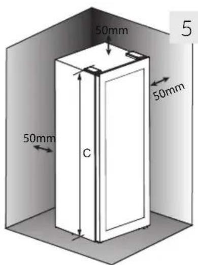 CANDY CWC058 - Space requirements - 4