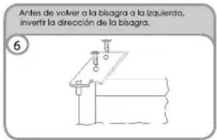 CANDY CDH1S513EW - INVER TIRE EL SENTIDO DE APERTURA DE LAS PUERTAS - 6