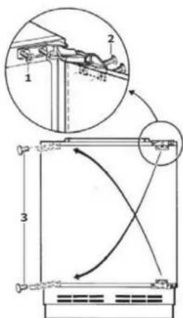 CANDY CMLS68EW - Inversione dello sportello dell'elettrodomestico - 1