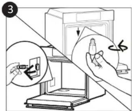 CANDY FCM855B - Changing the Bulb (depends on model) - 3