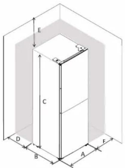 CANDY CLHS58EWK - Encombrement - 1