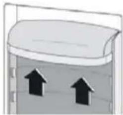 CANDY CFBD2450/2ESH - Pozitionarea sertarelor de depozitare de pe uşă - 1