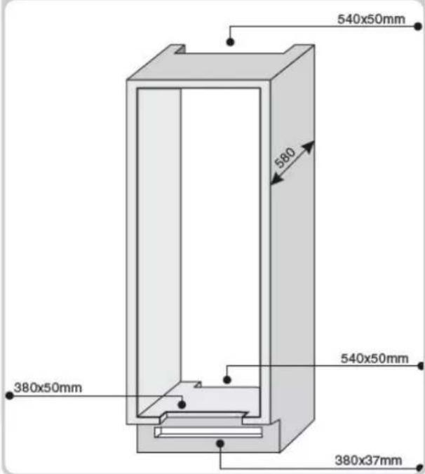 CANDY CIO 225 EE/NCM - PRODUCTAFMETINGEN EN INBOUWKAST - 10