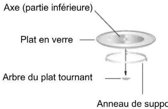 CANDY CMG171X - Installation du plat tournant - 1