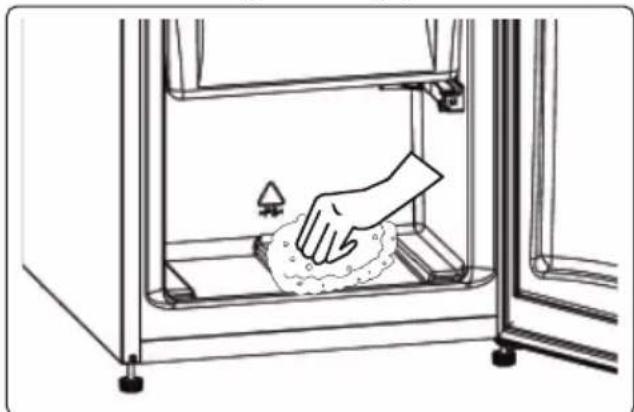 CANDY CDV1S516EW - Freezer defrosting process - 1