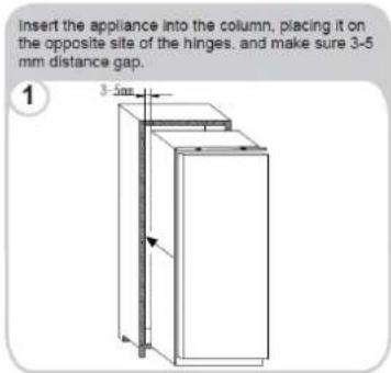 CANDY CMLS59EWI - INSTALLATION OF THE APPLIANCE IN THE COLUMN - 1