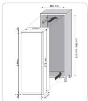 CANDY CMLS59EWI - DIMENSIONI DEL PRODOTTO E DEL VANO DI INCASSO - 1