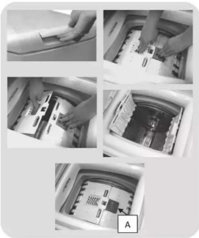 CANDY CST 27L3/1-S - Opening/ closing the drum - 1
