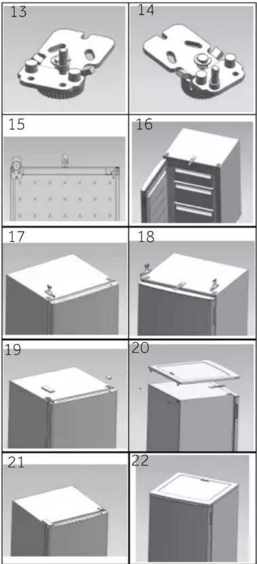 CANDY CUQS 58EWW - Assembly steps (Fig. 9.6): - 1