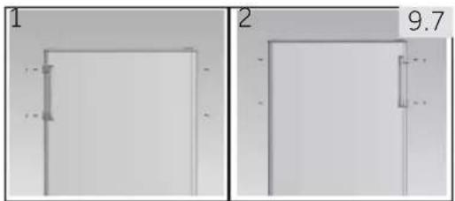 CANDY CUQS 58ES - Handle Reversibility (available for CUQS 58EWH/CUQS 513EWH) - 1