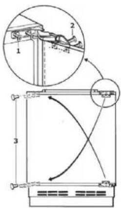 CANDY CUS68EWK - Reversing the door of your appliance - 1