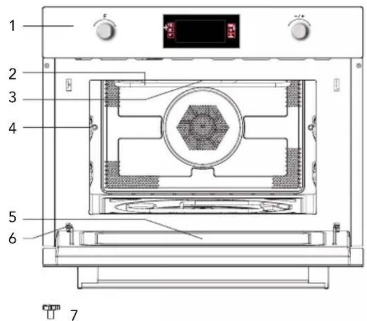 CANDY MIC440VNTB - Names of Oven Parts and Accessories - 1