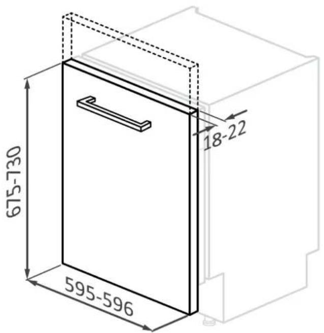CANDY CIMC E0W 3E53 - Afmetingen van de vaatwasser - 2